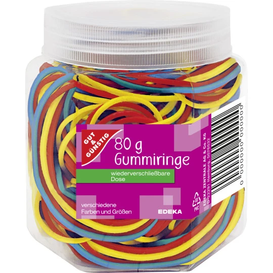 & Günstig Gummiringe Farbig Sortiert 80 G